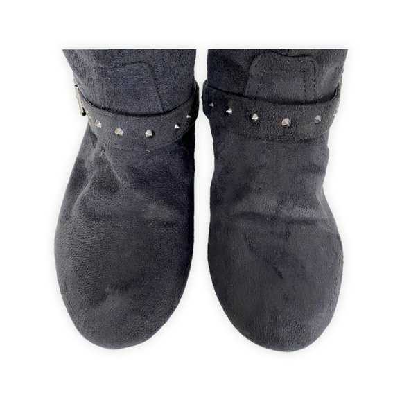 Women’s Black Mid-Calf Suede Boots Sizes 7 - Picture 6 of 7